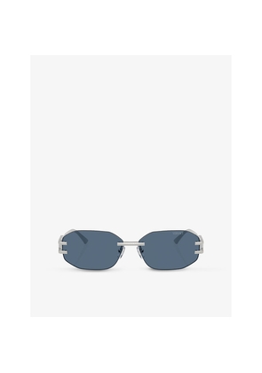 Womens Versace Ve2274 Irregular-Frame Metal Sunglasses