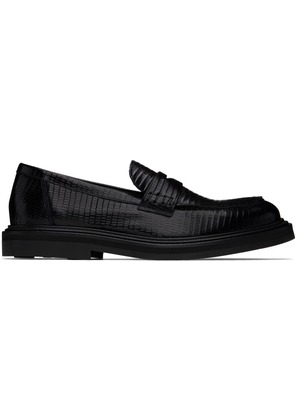 VINNY's Black Vinnee Penny Loafers