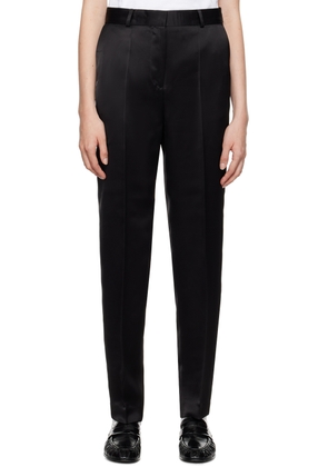 TOTEME Black Low-Waist Satin Trousers