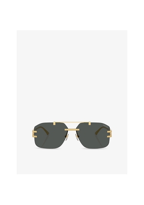 Womens Versace Ve2275 Irregular-Frame Metal Sunglasses