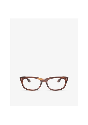 Womens Ray-Ban Rx5489 Balorette Rectangle-Frame Tortoiseshell Acetate Optical Glasses