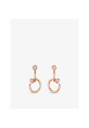 Womens Cartier Juste Un Clou 18ct Rose-Gold and 0.38ct Diamond Earrings