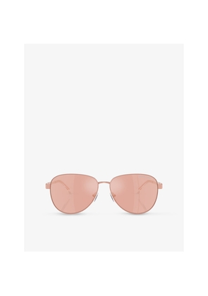 Michael Kors Mk1160 Biarritz Pilot-Frame Metal Sunglasses