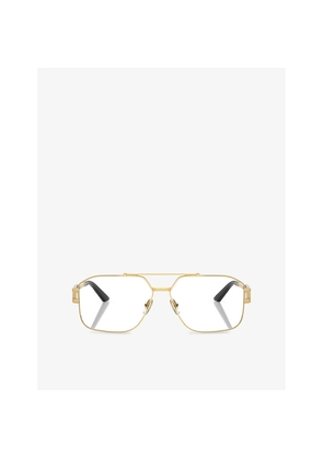 Womens Versace Ve1302 Irregular-Frame Metal Optical Glasses