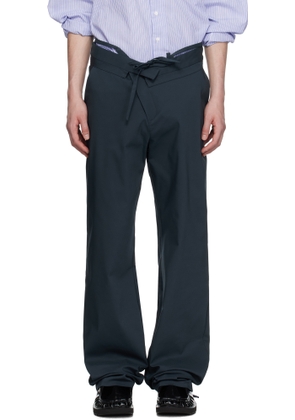 Ottolinger Navy Double Fold Suit Trousers