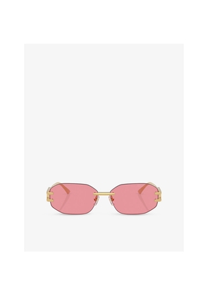Womens Versace Ve2274 Irregular-Frame Metal Sunglasses