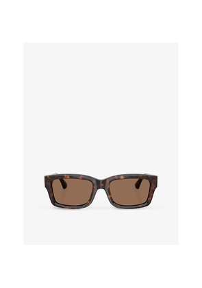 Burberry Be4443 Tortoise Rectangle-Frame Acetate Sunglasses