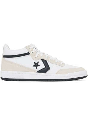 Converse White & Gray CONS Fastbreak Pro Mid Top Sneakers
