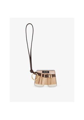 Womens Miu Miu Skirt Branded Leather Keyring