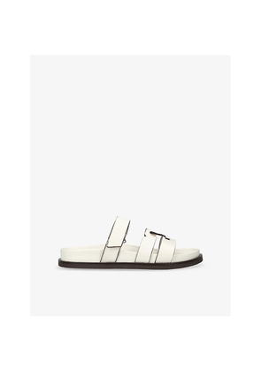 Womens Tory Burch Ines Sport Slide Leather Sandals