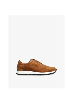 Mens John Lobb Lift Slip-On Suede Low-Top Trainers