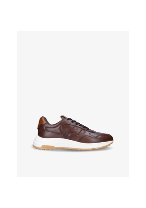 Mens Hogan Hyperlight Branded Leather Low-Top Trainers