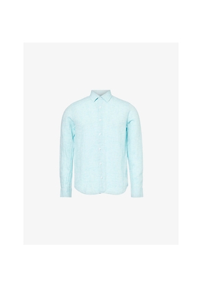 Mens Orlebar Brown Giles Long-Sleeve Linen Shirt