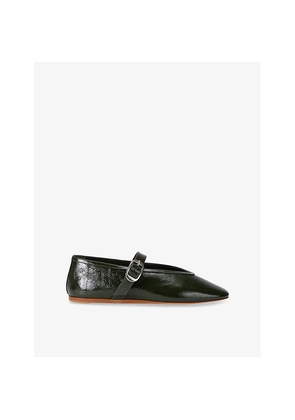 Womens Le Monde Beryl Stella Single-Strap Patent-Leather Ballet Flats