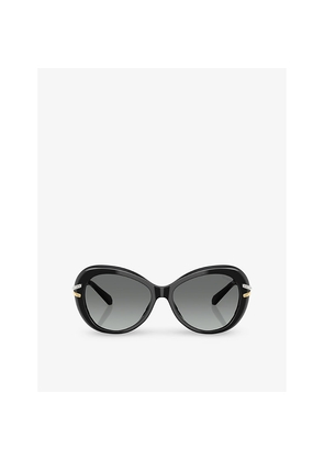 Womens Swarovski Sk6026 Butterfly Crystal-Pave Acetate Sunglasses