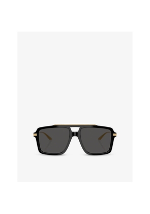 Womens Dolce & Gabbana Dg4477 Pilot-Frame Acetate Sunglasses