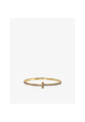 Womens Tiffany & Co Tiffany T Narrow Hing 18ct Yellow-Gold and 2.22ct Brilliant-Cut Diamond Bracelet