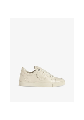 Womens Zadig&Voltaire Fly On Wing-Embroidered Leather Low-Top Trainers