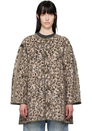 R13 Beige Taped Liner Coat