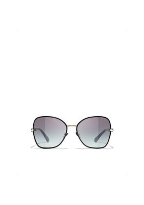 Womens Chanel Ch4283 Butterfly-Frame Metal Sunglasses