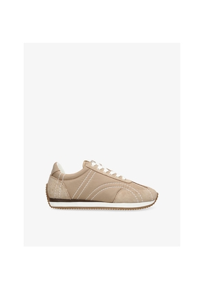 Womens Toteme Sport Woven and Suede Low-Top Trainers