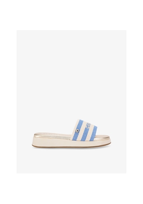 Womens Carvela Palermo Striped Canvas Mules