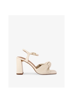 Womens KG Kurt Geiger Signet 105 Twisted-Strap Faux-Leather Heeled Sandals