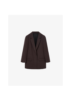 Womens Allsaints Aleida Open-Front Stretch-Woven Blazer