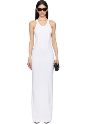 MM6 Maison Margiela White Heavy Cotton Jersey Maxi Dress