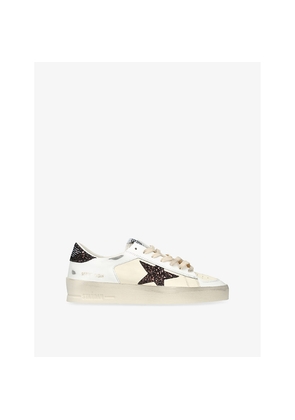 Womens Golden Goose Stardan 12165 Leather Low-Top Trainers