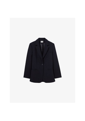 Womens Claudie Pierlot Oversized Single-Breasted Woven Blazer