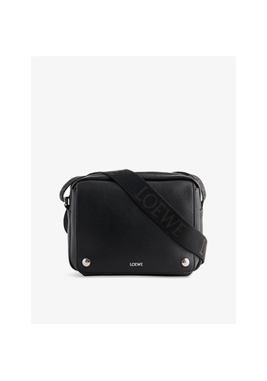Mens Loewe Pebble Leather Messenger Bag