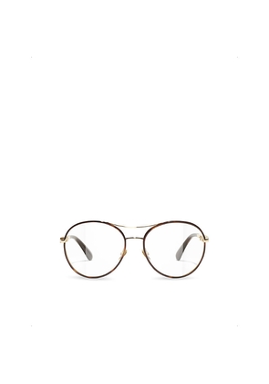 Womens Chanel Ch2214 Round-Frame Metal Optical Glasses