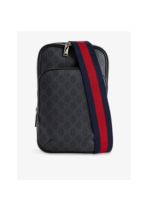 Mens Gucci Monogram Canvas Cross-Body Bag