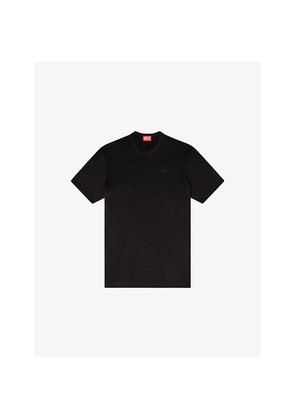 Mens Diesel T-Adjust-Slits-R17 Crewneck Cotton-Jersey T-Shirt