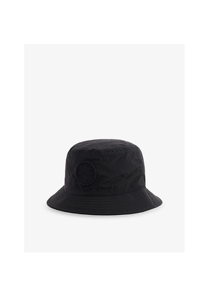 Mens Stone Island Compass Brand-Embroidery Woven Bucket Hat