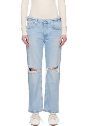 Citizens of Humanity Blue Neve Low Slung Relaxed Jeans