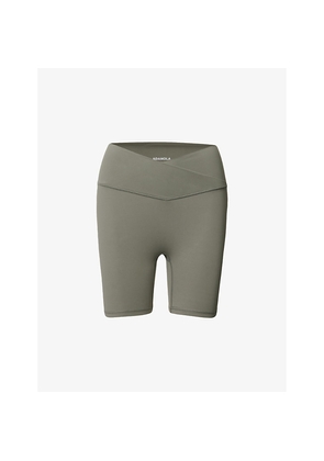 Womens Adanola Ultimate Wrap-Over Crop Biker Shorts