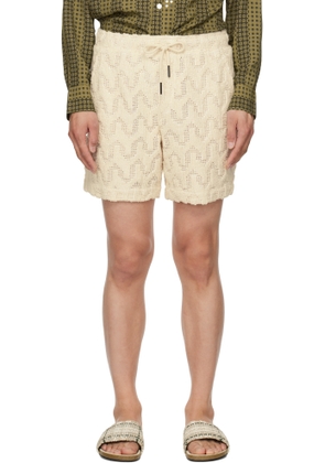 OAS Off-White Atlas Crochet Shorts