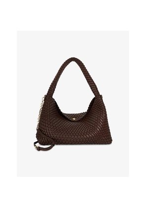 Womens Dune Deliberate Large Woven Faux-Leather Shoulder Bag
