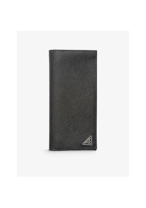Mens Prada Triangle-Logo Saffiano Leather Wallet