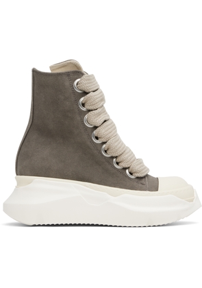 Rick Owens DRKSHDW Gray Hollywood Jumbo Laces Abstract Sneak Sneakers
