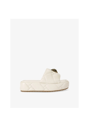 Womens Kurt Geiger London Kensington Puff Flatform Leather Sandals