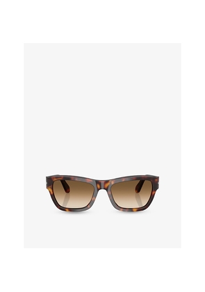 Persol Po0091S Rectangle-Frame Acetate Sunglasses