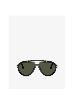 Womens Persol Po0202S Pilot-Frame Acetate Sunglasses