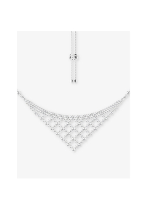 Womens Apm Monaco Maille Rivet Sterling-Silver and Cubic Zirconia Necklace