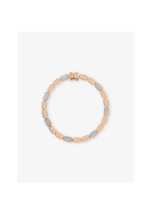 Womens Apm Monaco Dainty 18ct Rose Gold-Plated Alloy and Cubic Zirconia Bracelet