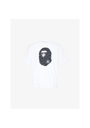 Mens A Bathing Ape College Logo-Print Cotton T-Shirt