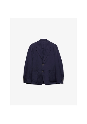 Mens Prada Single-Breasted Cotton-Blend Jacket