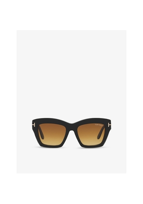 Womens Tom Ford Ft1191 Luna Rectangle-Frame Acetate Sunglasses